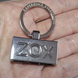 ZOX 'Experience Everything' Single Keychain Chrome metal VOX